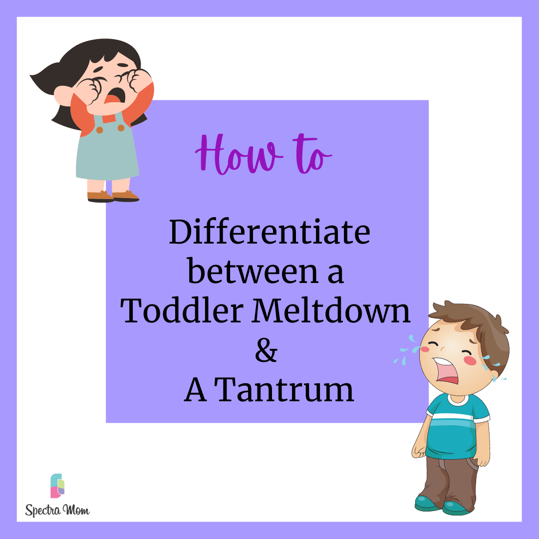 Meltdown v/s Tantrum